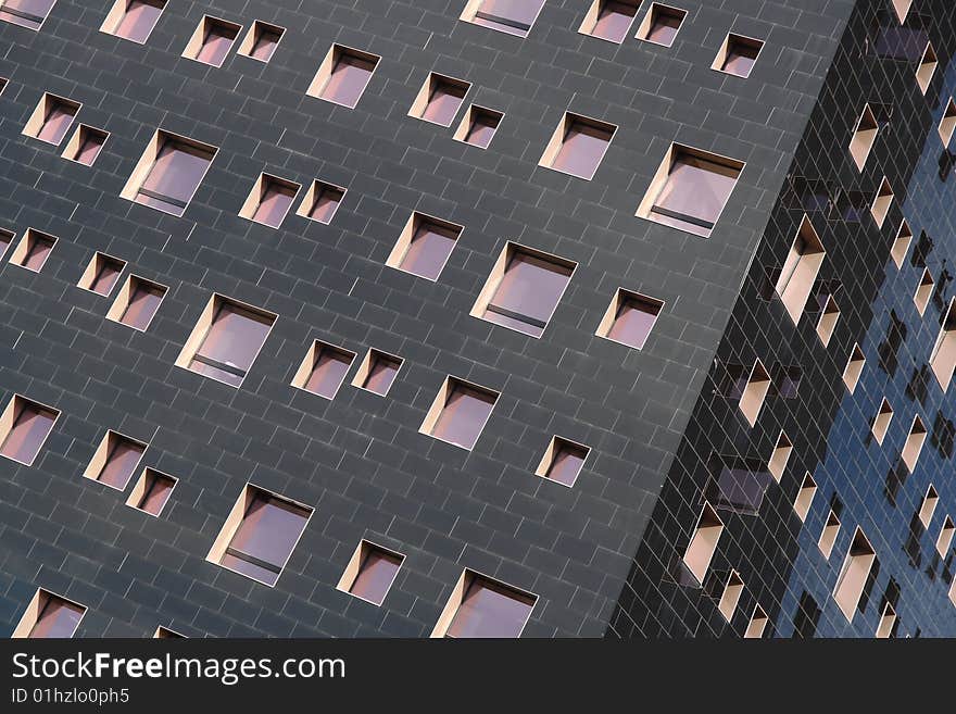 A close up of a modern building in Milan