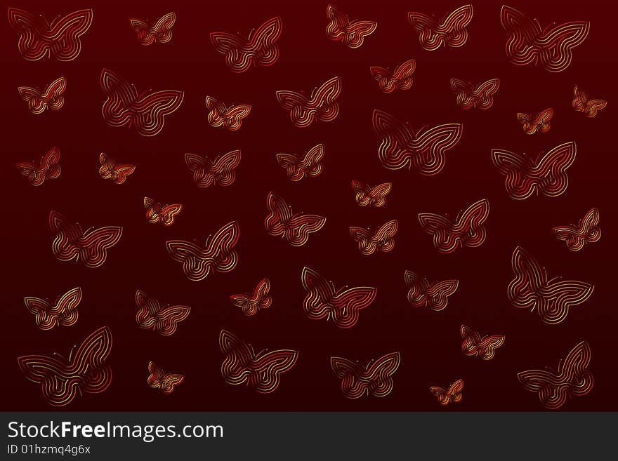 Vector illustration of Butterfly Background