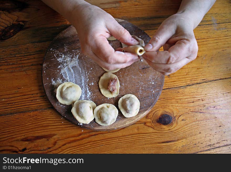 Making homemade raviolli stock photo. Making homemade raviolli stock photo