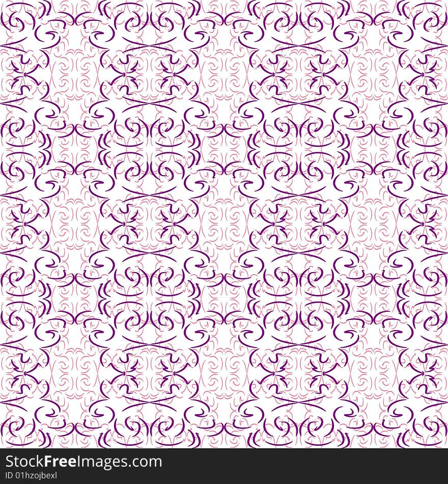 Seamless violet ornament vector pattern. Seamless violet ornament vector pattern