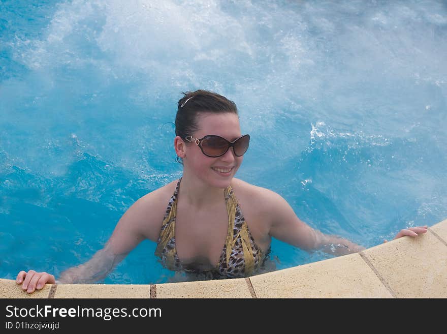 Girl in pool