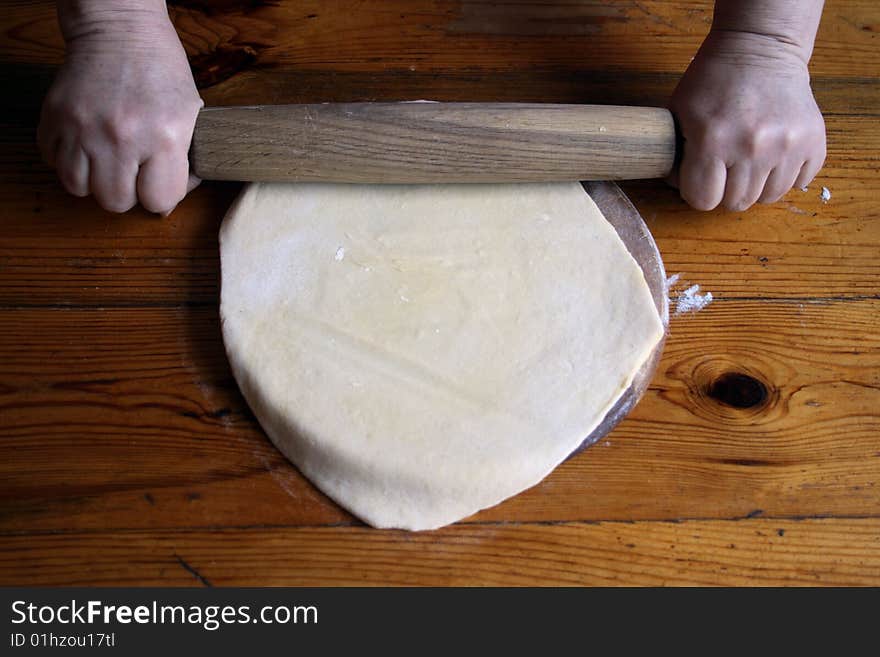 Unrolling a dough