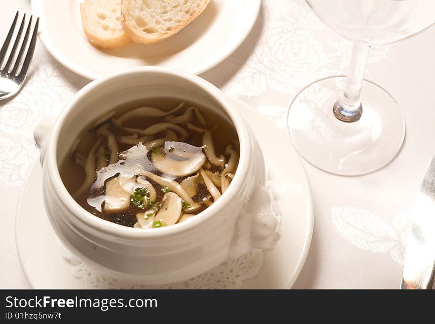 French mushroom soup