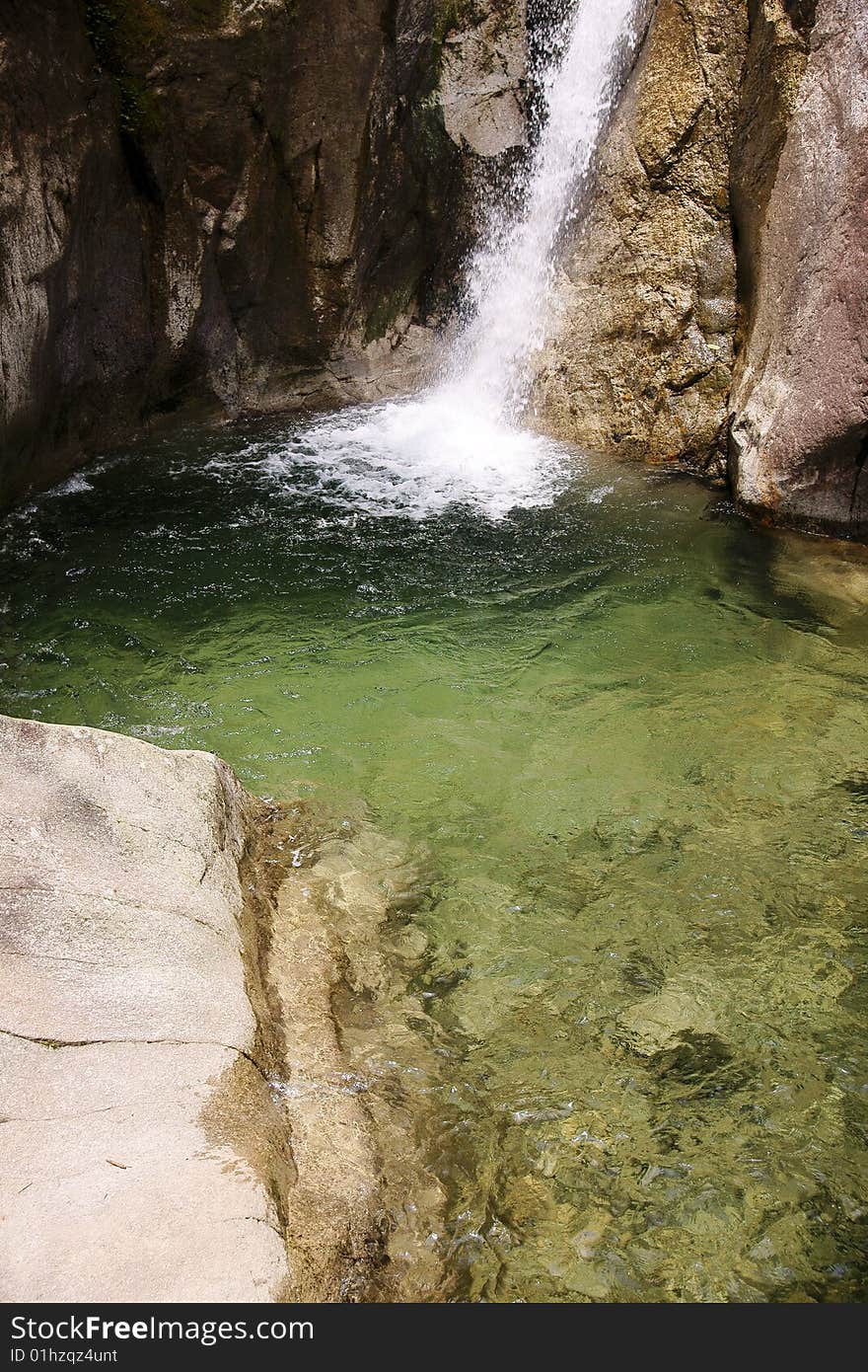 A pool of water, crystal, transparent, clean and cool, in a vacational resort in south china. A pool of water, crystal, transparent, clean and cool, in a vacational resort in south china