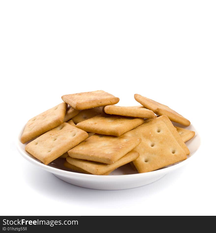 Cookies on plate isolated on white backgrounds