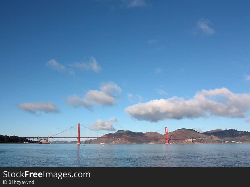 Early morning shot of the Golden Gate, one of the entry to the city of San Francisco, California (USA)