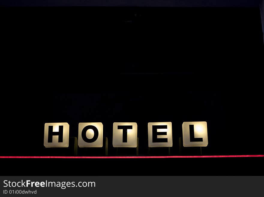 Modern Hotel sign