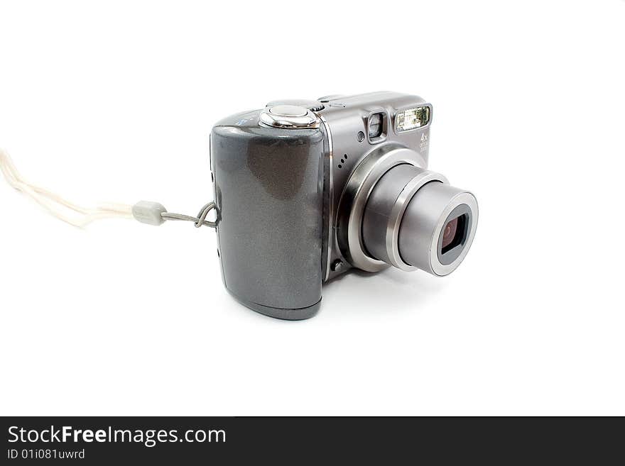 Digital camera isolated on white background