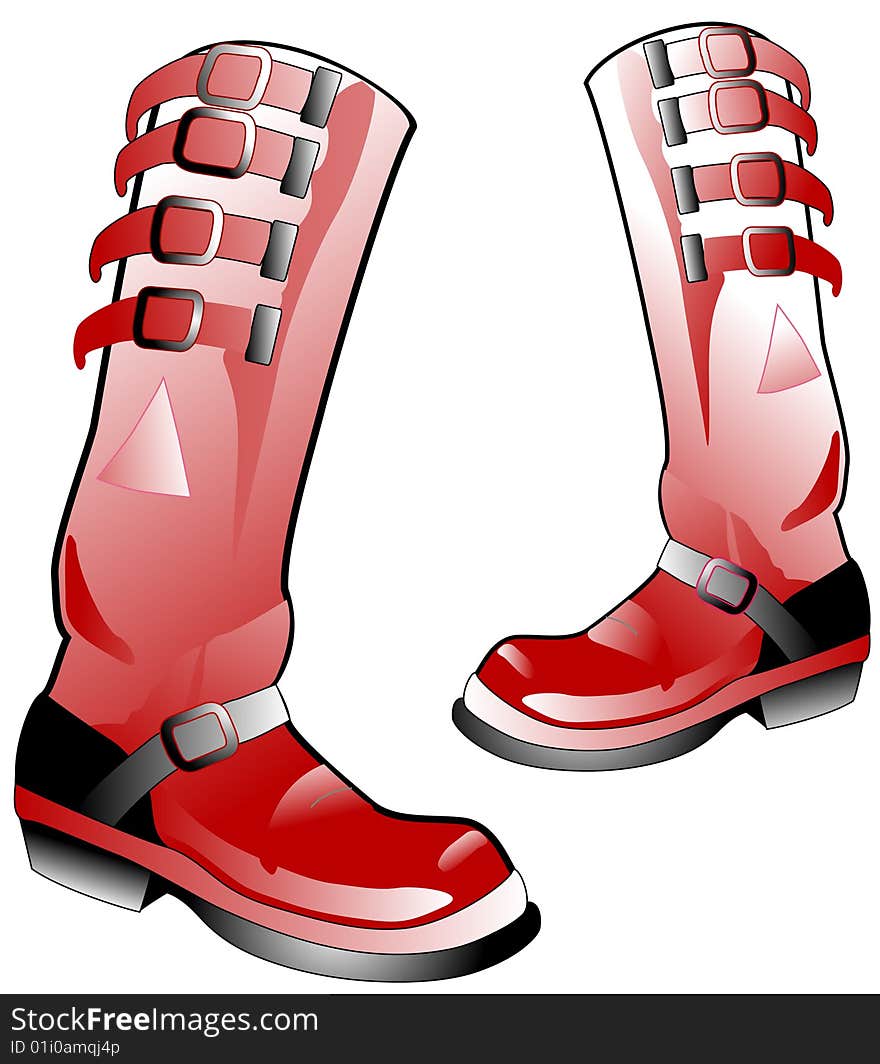 Red High Boots