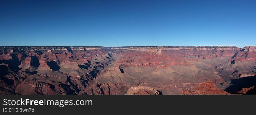 Panoramic view of Grand Canyon with a polarized filter, Arizona (USA). Panoramic view of Grand Canyon with a polarized filter, Arizona (USA)