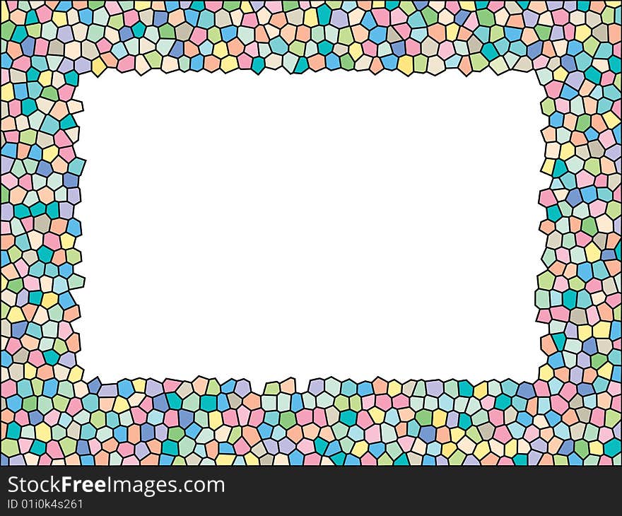 Stained glass looking frame background for adding your text or photo. Stained glass looking frame background for adding your text or photo