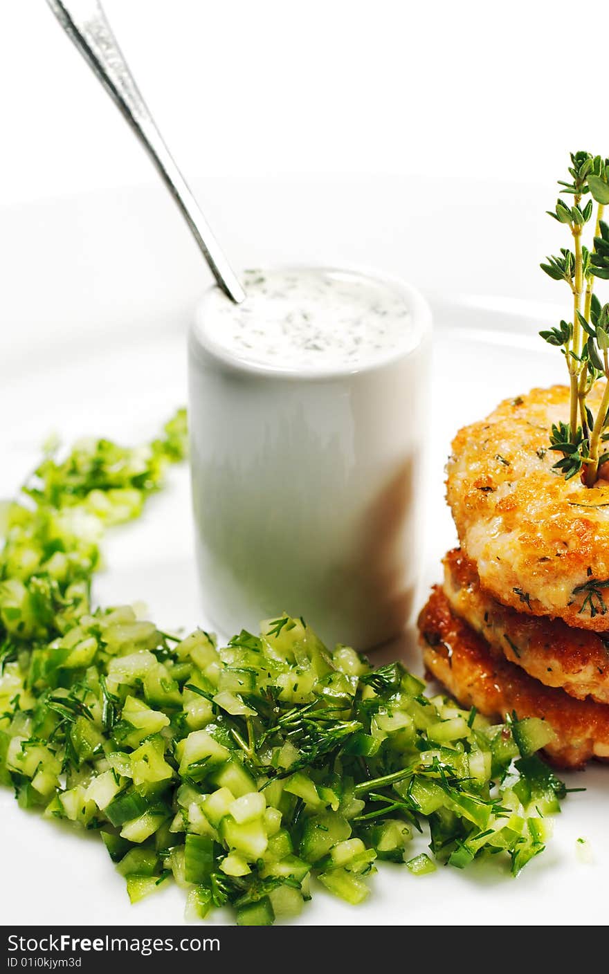 Mini Salmon Steak with Cucumber Fresh