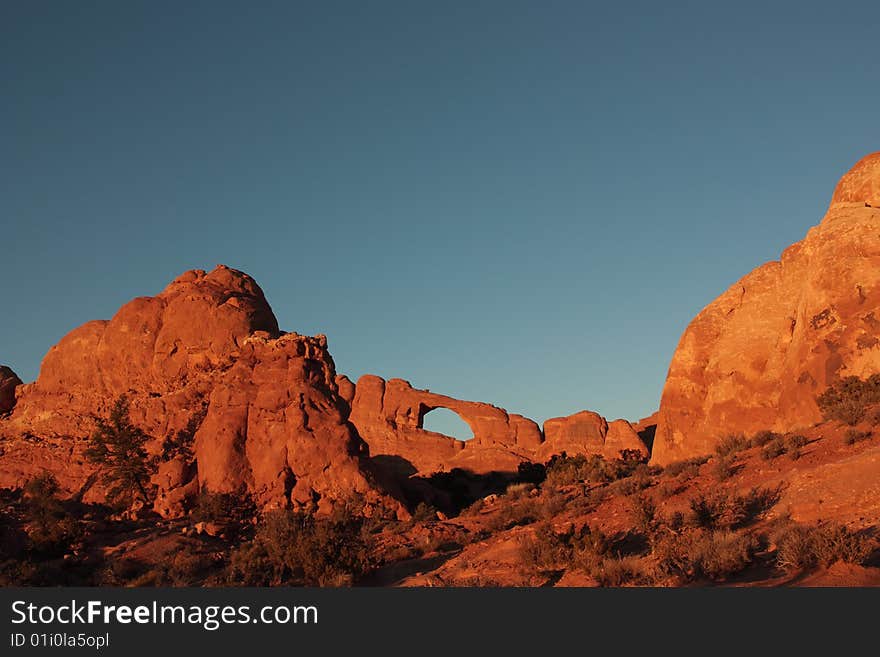 Sunset At The Skyline Arch