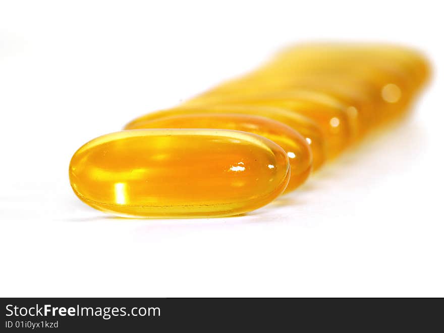 Close up on Fish Oil Capsules. Close up on Fish Oil Capsules