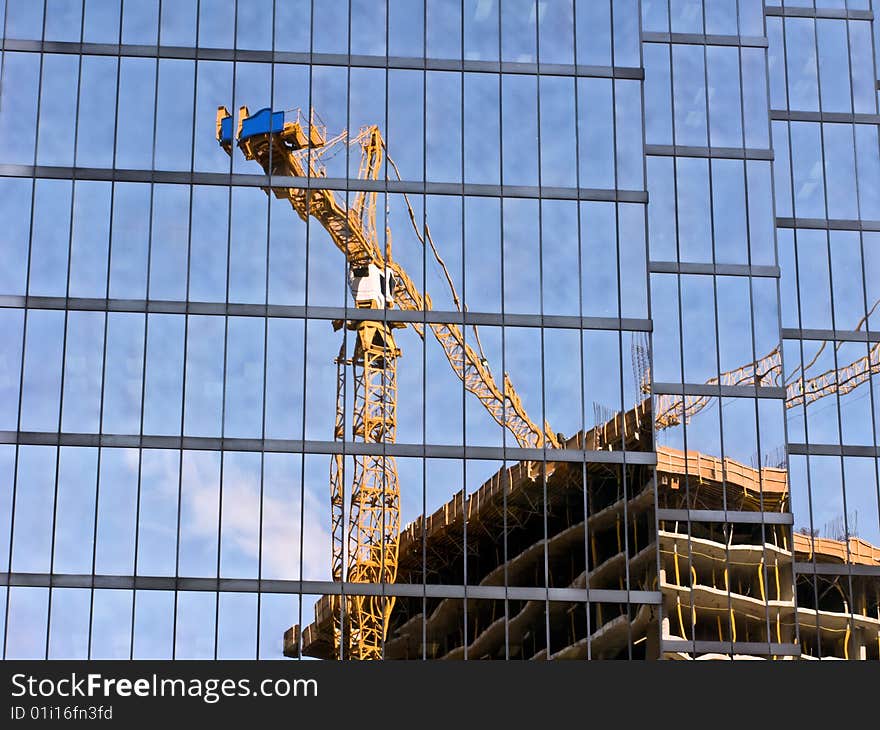 Modern building reflection