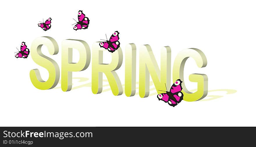 Spring with butterflies