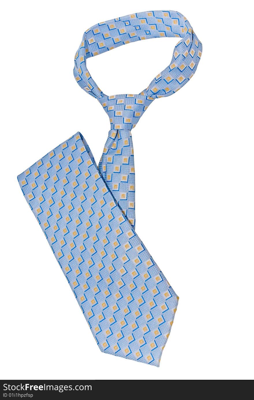 One neck tie isolated on the white background