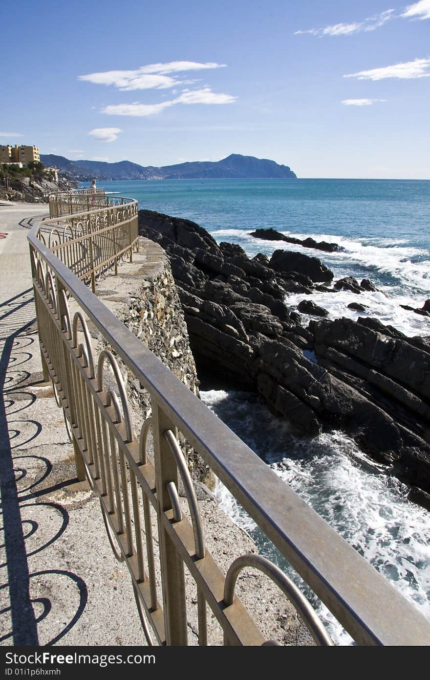 A view from Genoa cost to Portofino mount