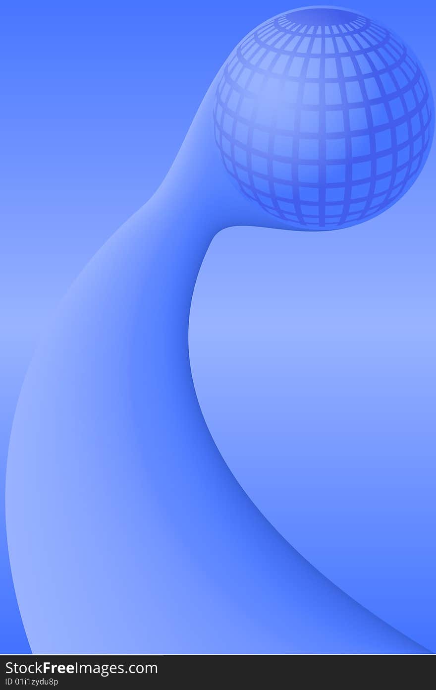 The vector abstract image executed by a gradient in blue tones. The vector abstract image executed by a gradient in blue tones.