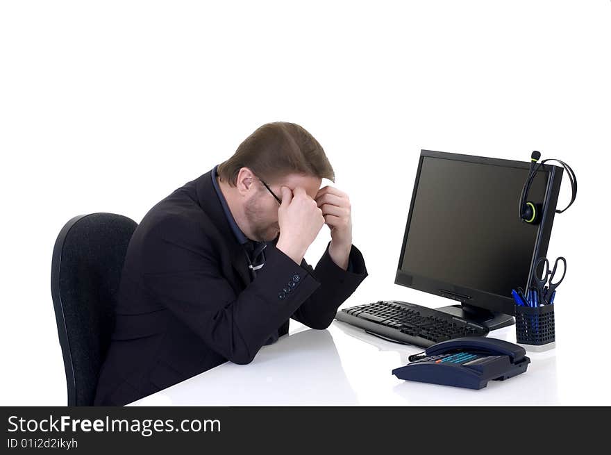 Businessman On Desk