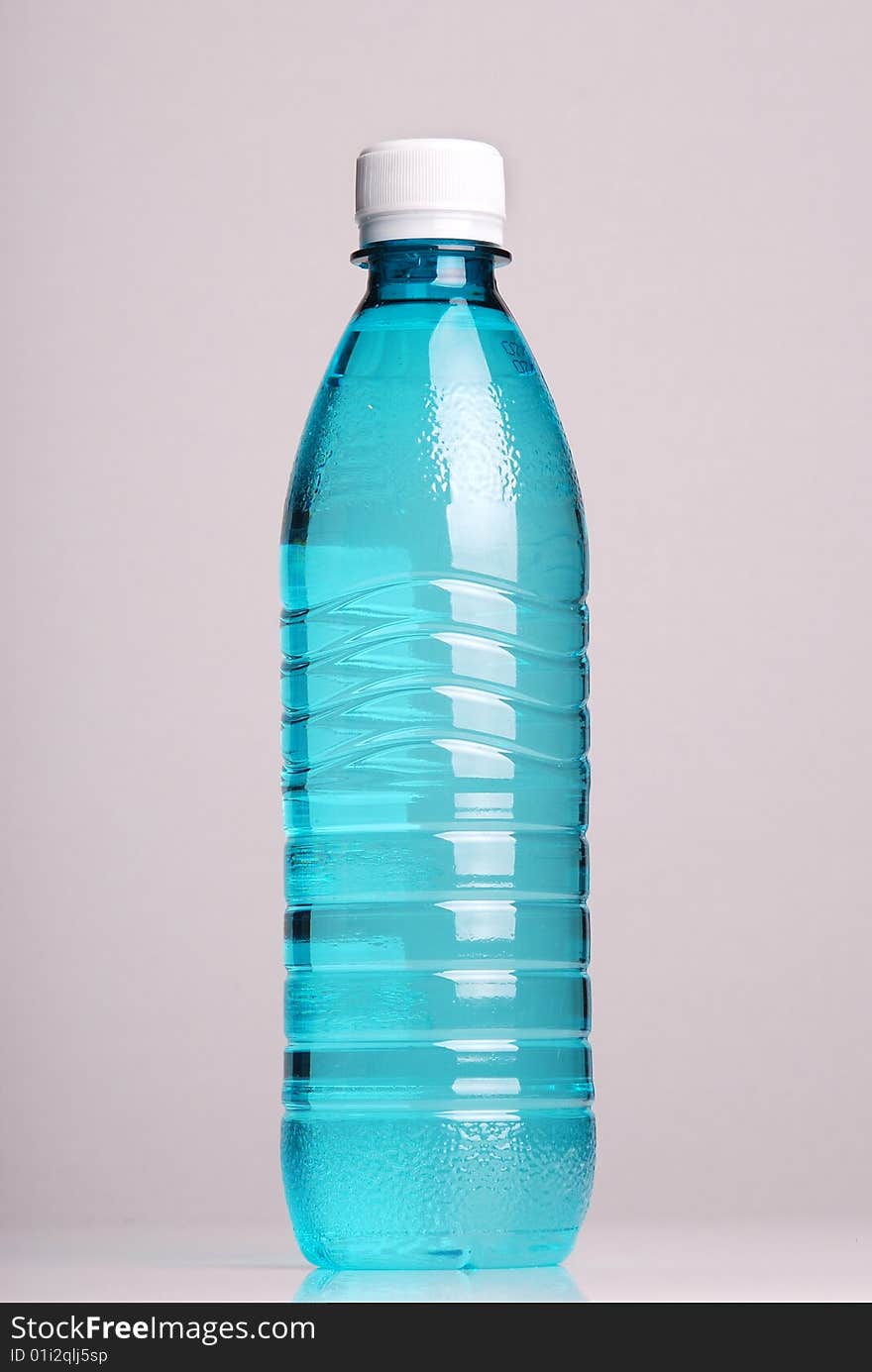 Plastic bottle of mineral water