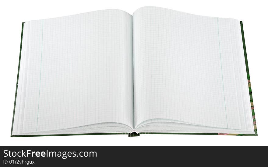 Blank Notepad isolated. Ready for your message.