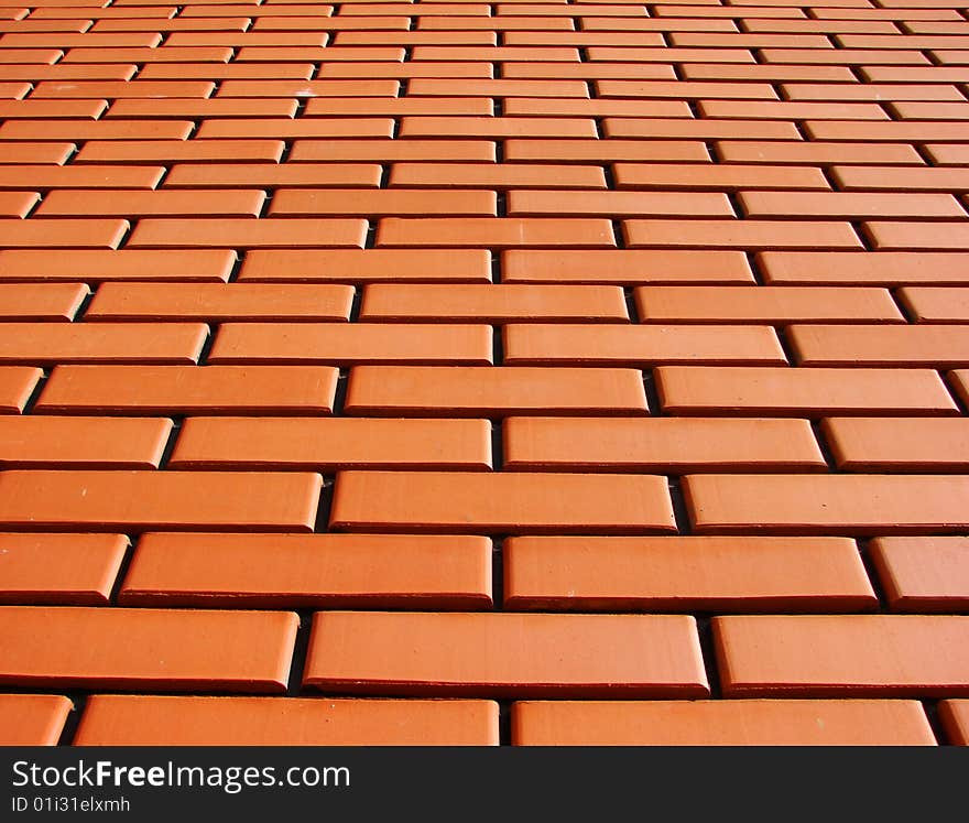 Background of wall from a red brick