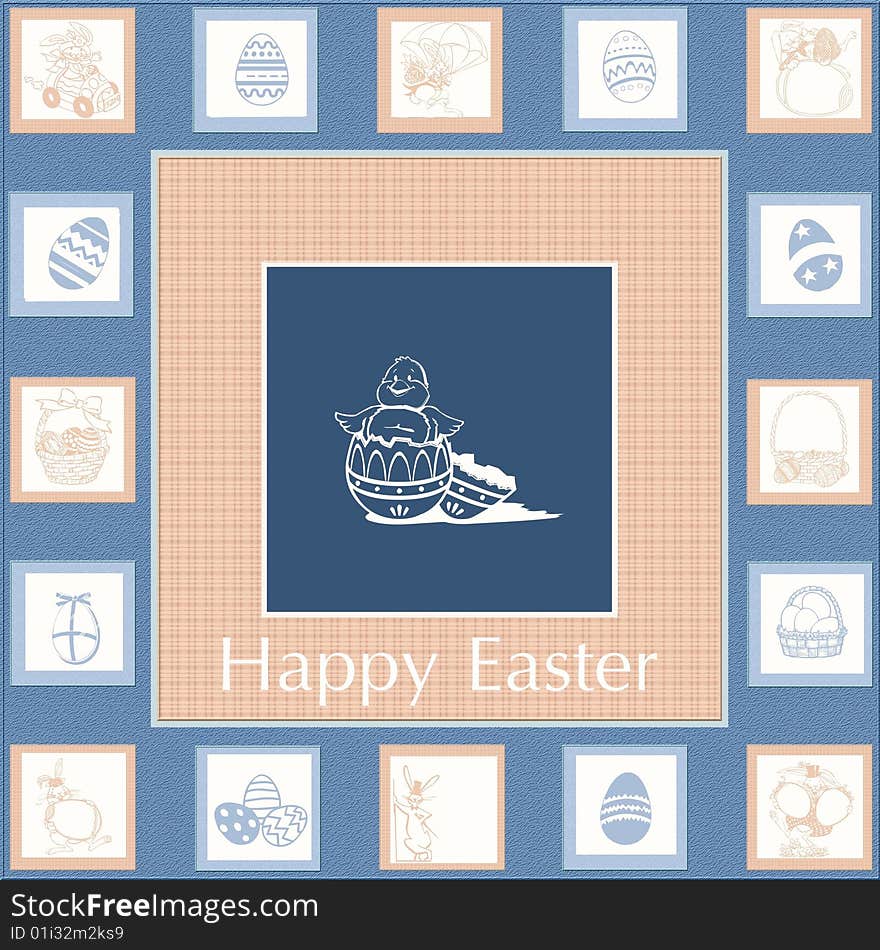 An original blue background for easter time. An original blue background for easter time