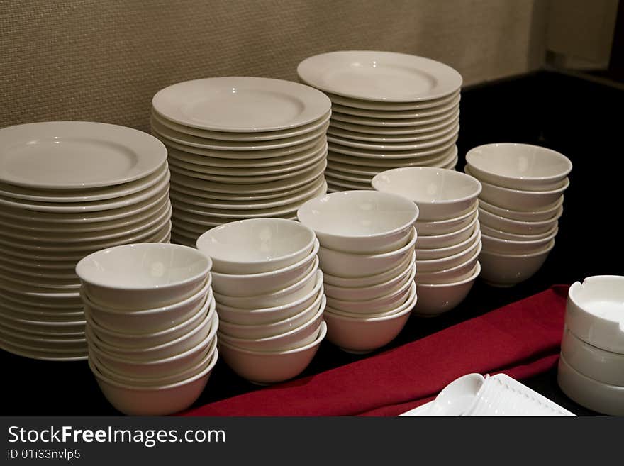 Tableware on the chinese table...