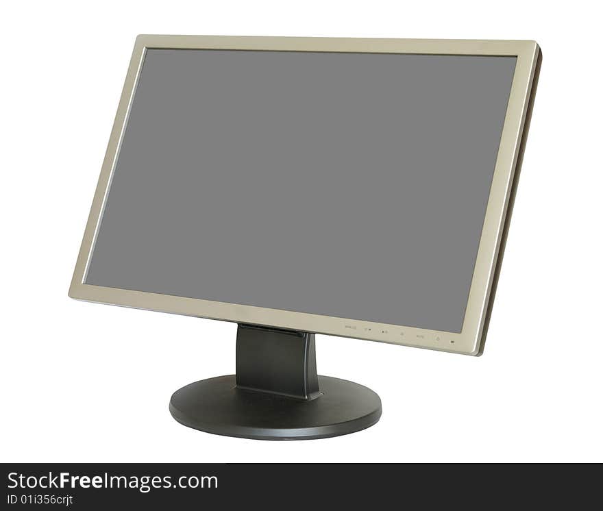 Monitor isolated over white background