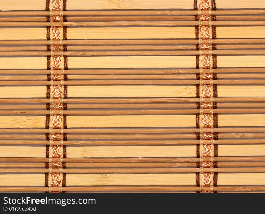 Wooden asian mat - natural background