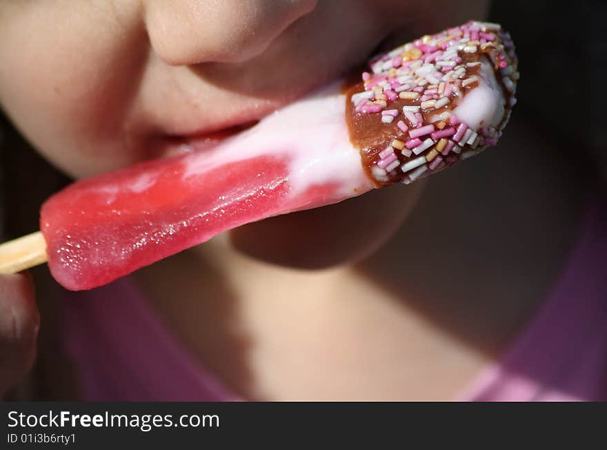 Girl Eating Ice Cream