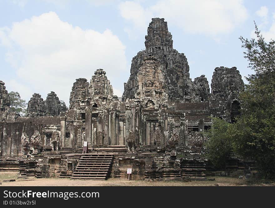 The Bayon temple part of Angkor Thom, Siem Riep, Cambodia. The Bayon temple part of Angkor Thom, Siem Riep, Cambodia.