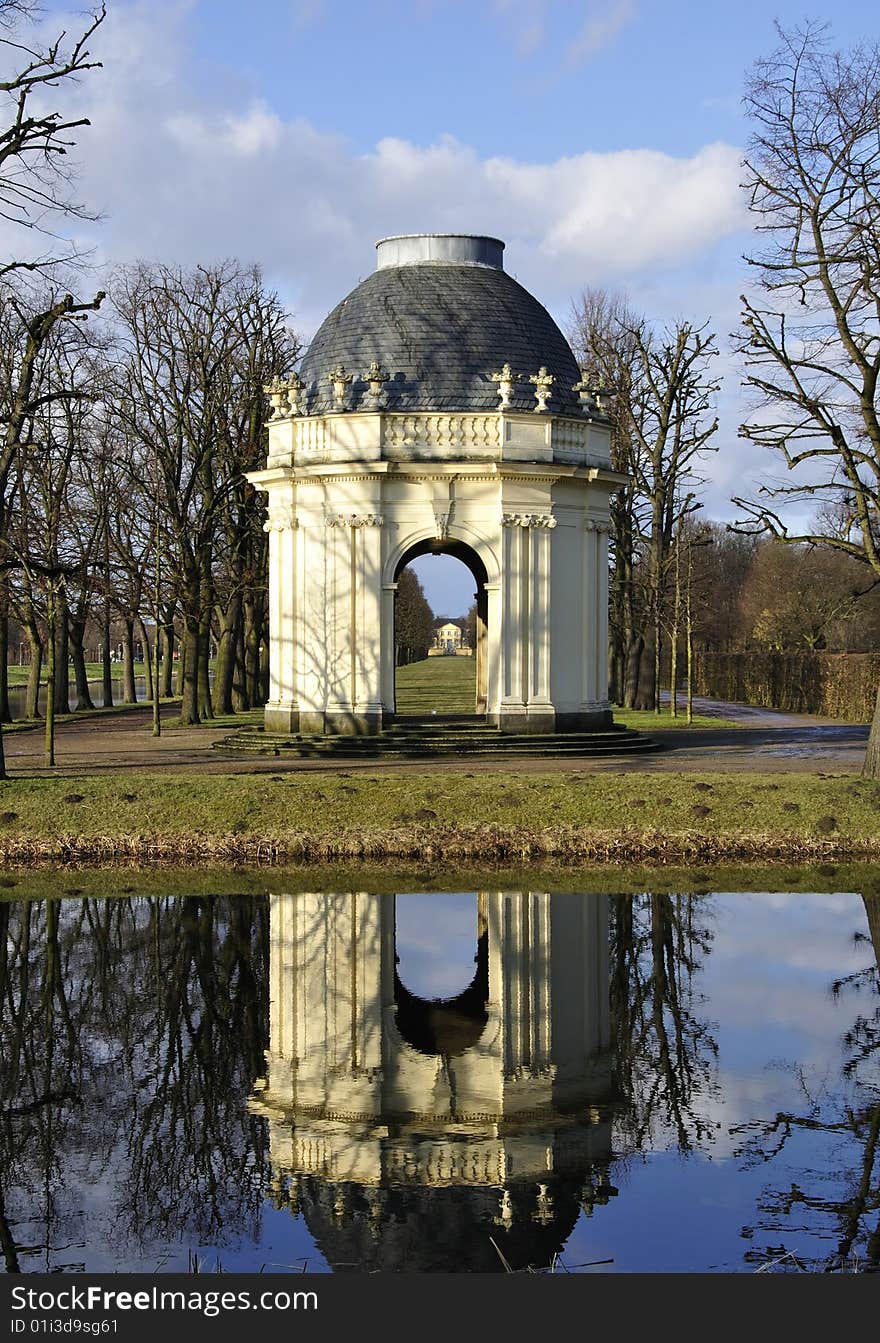 Pavillon at herrenhausen baroque gardens in hannover. Pavillon at herrenhausen baroque gardens in hannover