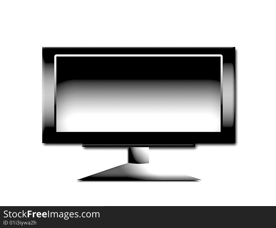 Plasma tv isolated on white