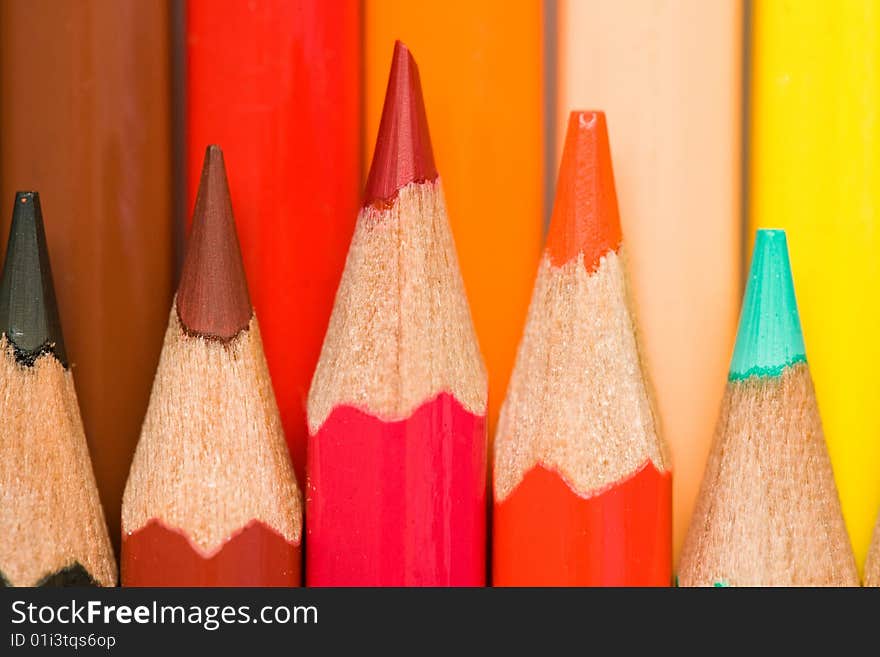 Stock photo: an image of coloured pencils