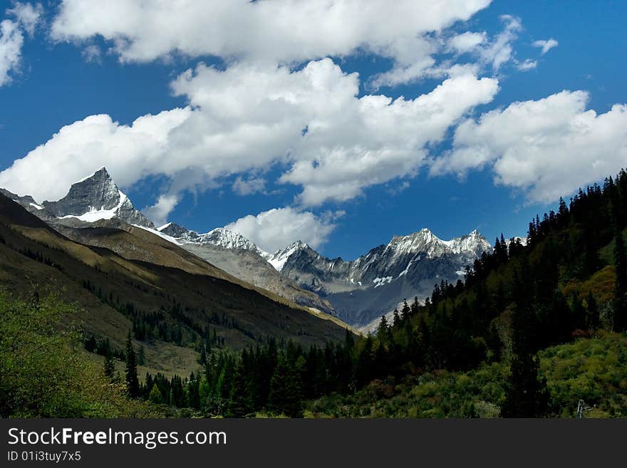 Day View Of Highland At Sichuan Province China