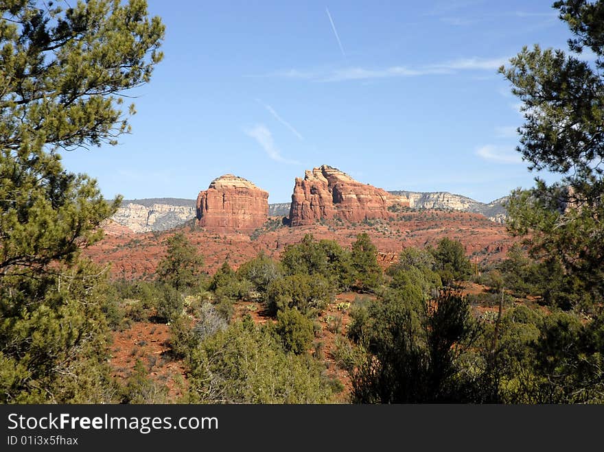 A view of Cathedral Rock. A view of Cathedral Rock