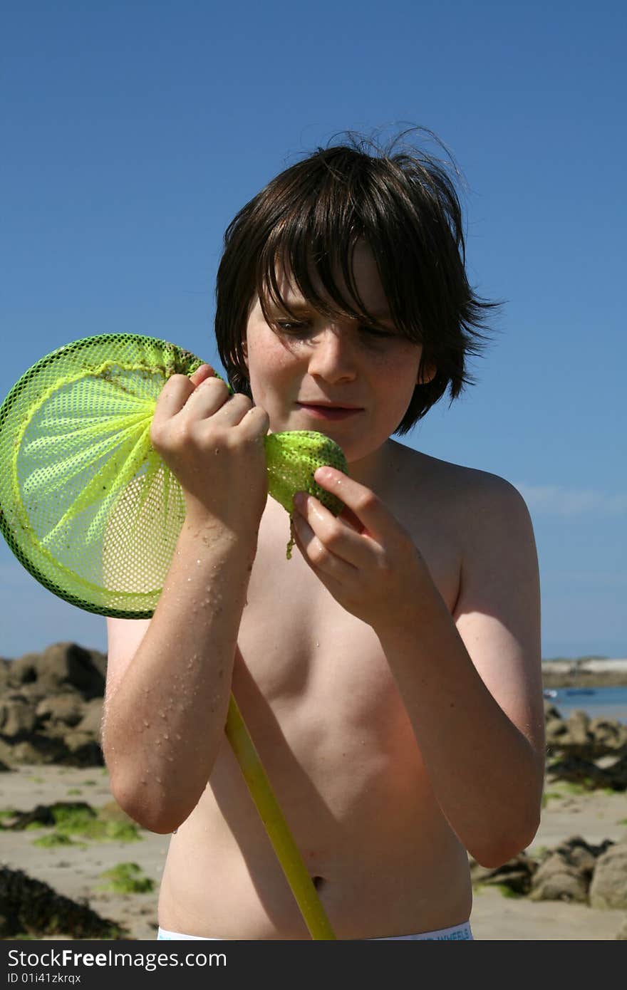 Boy with a net