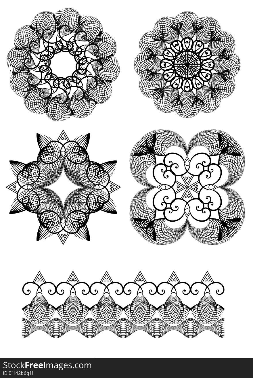 Set of decorative elements. There is in addition a vector format (EPS 8).