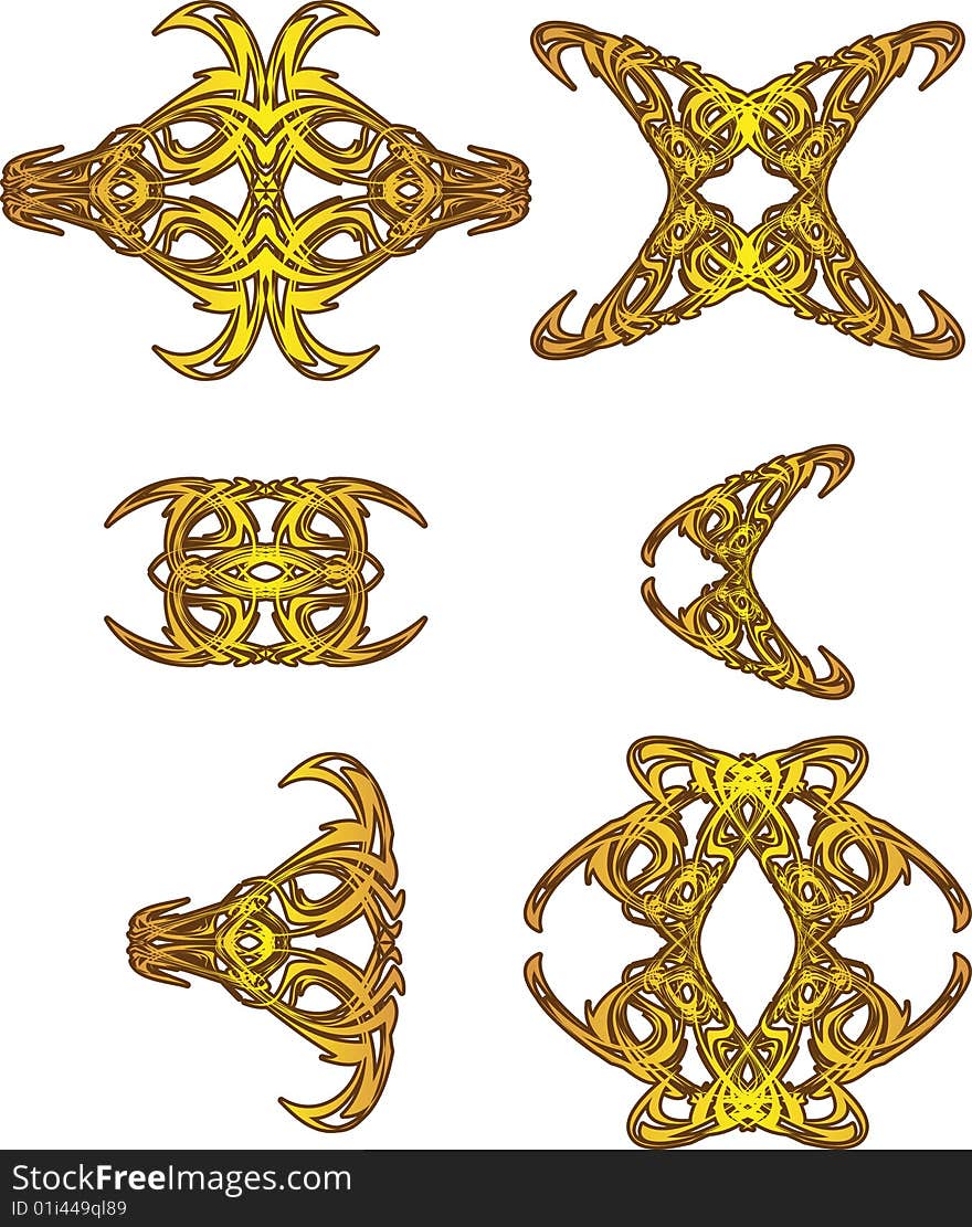 Set of decorative elements. There is in addition a vector format (EPS 8).