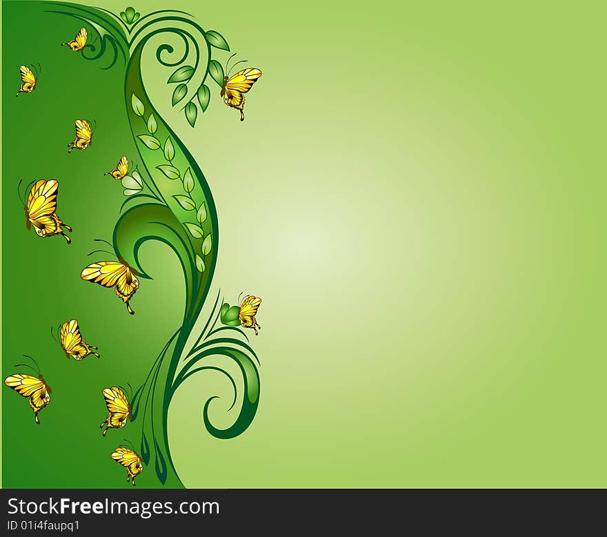 Abstract floral background for design