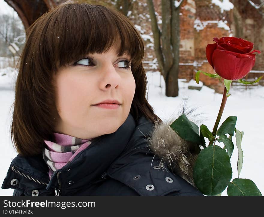 Girl With Rose