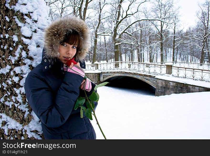 Girl With Rose