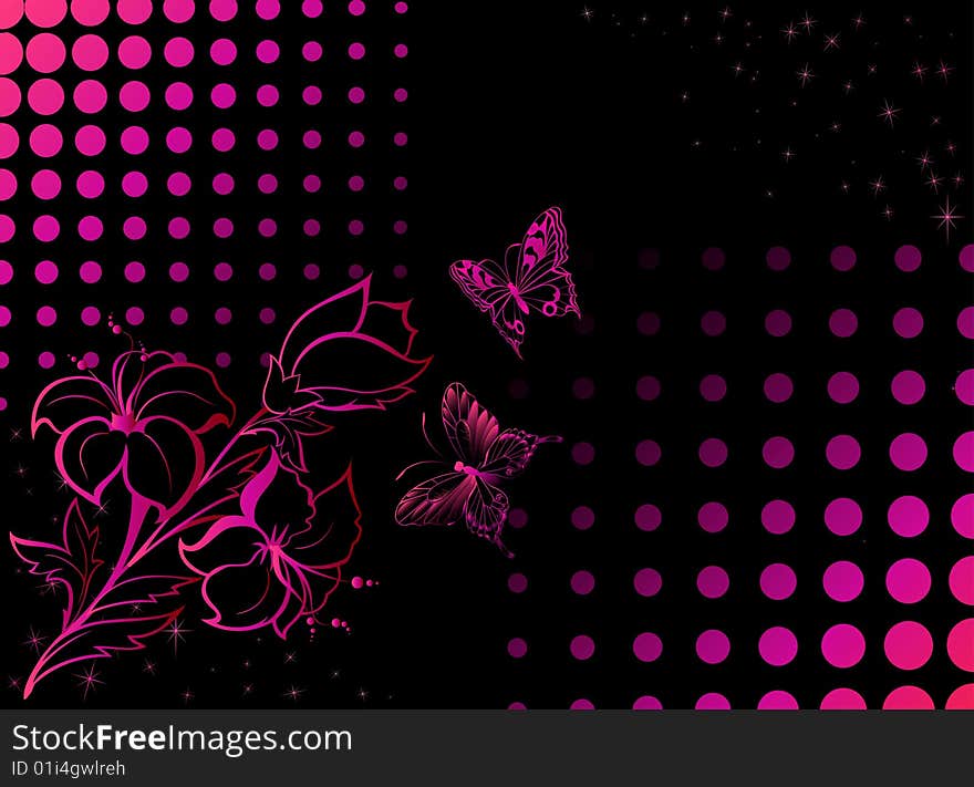 Abstract floral background for design