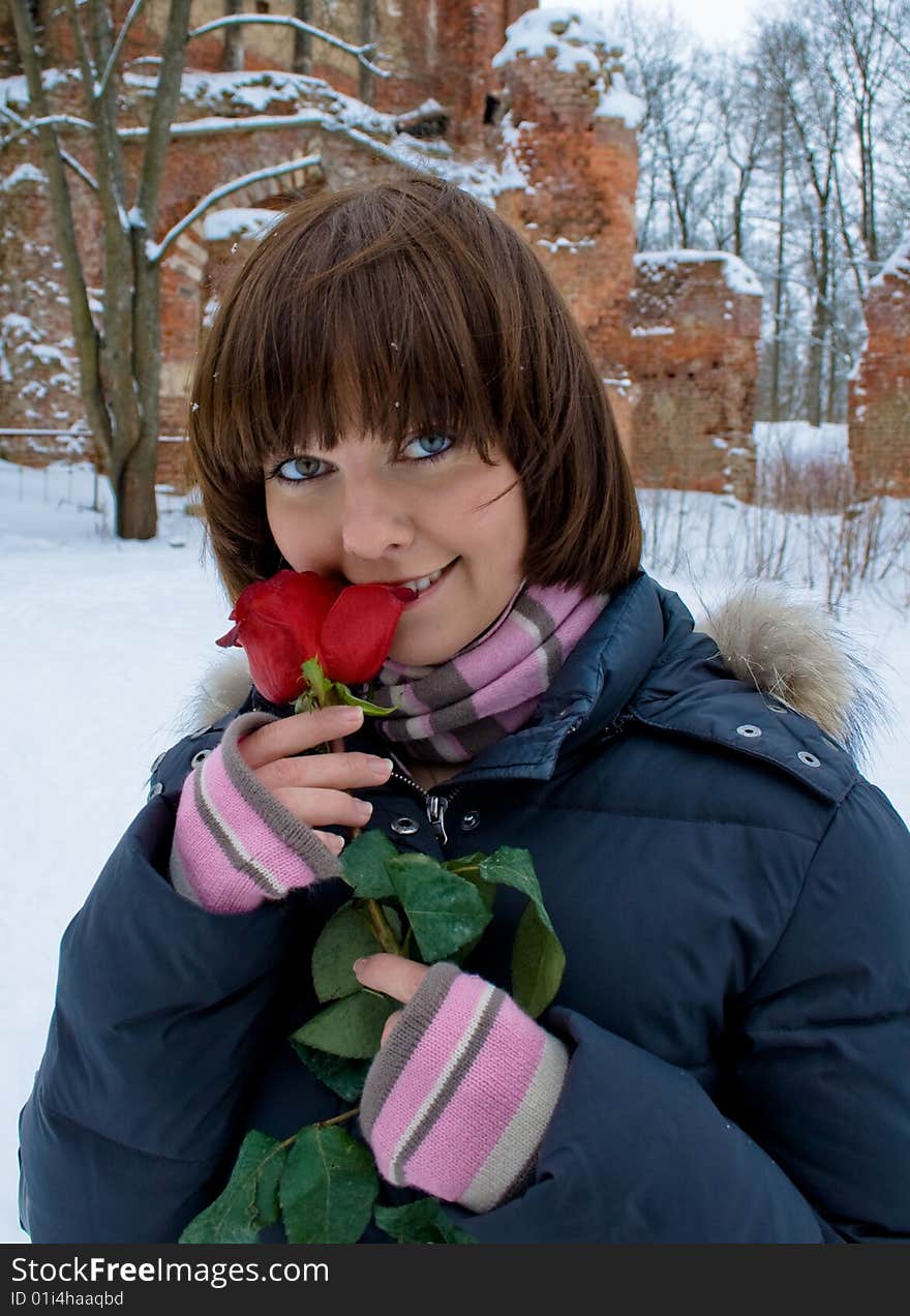 Girl With Rose