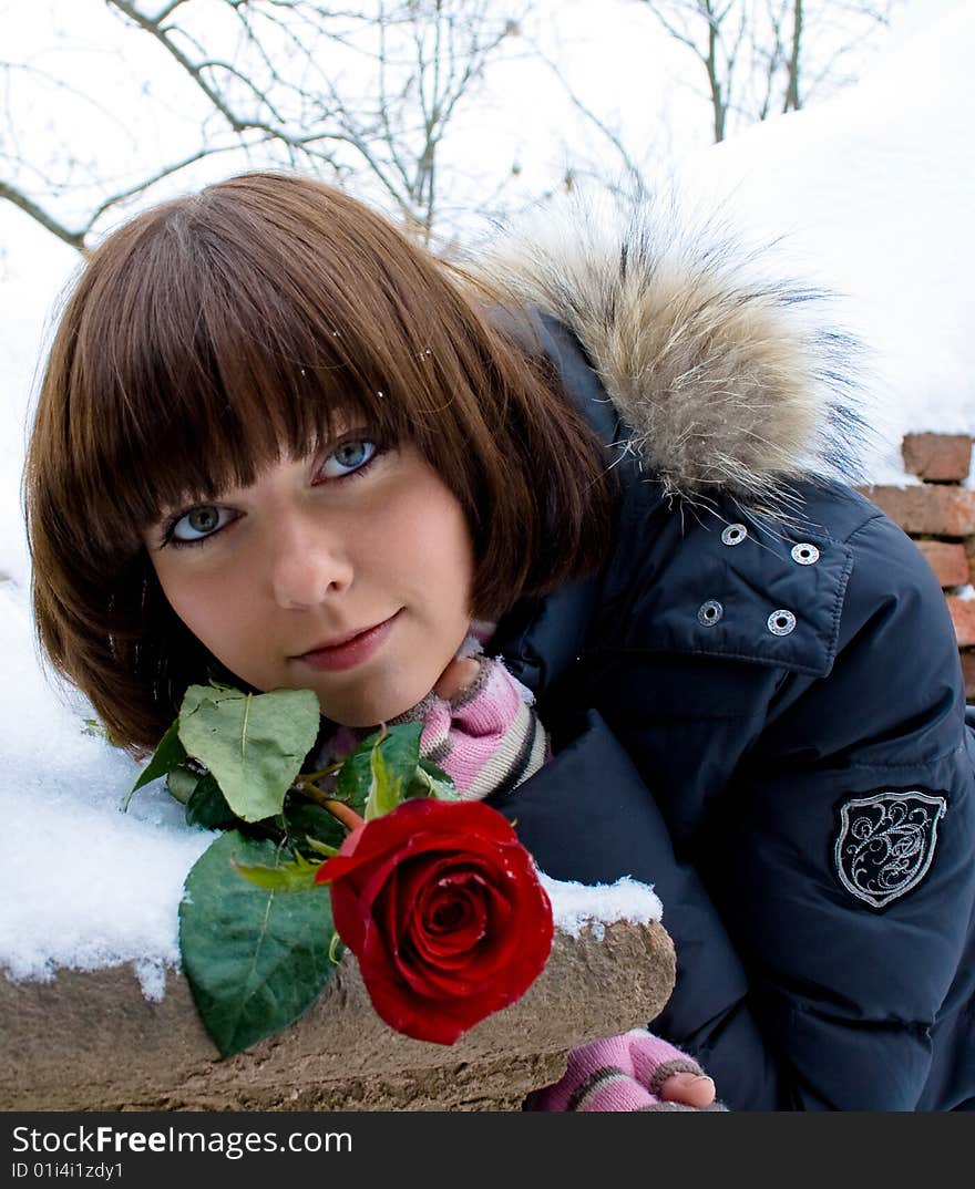 Girl with rose