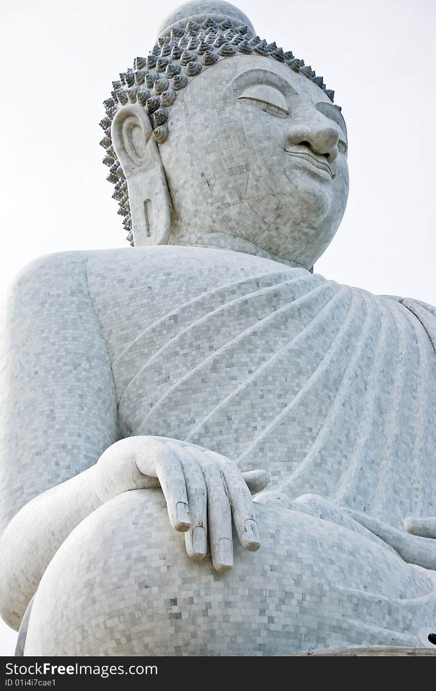 Stone statue of Thai god.