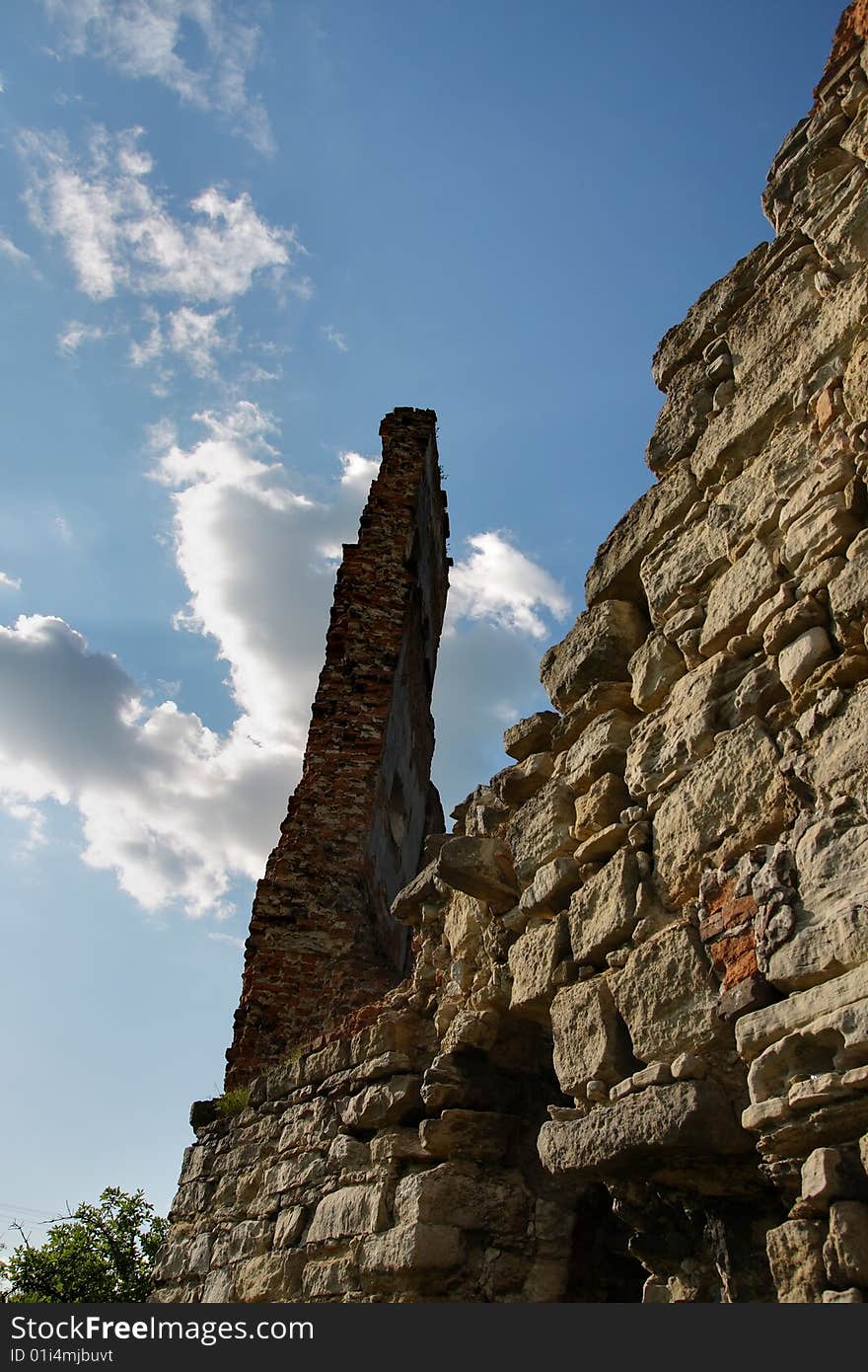 Tower of the medieval castle, Ukraine, Old Village