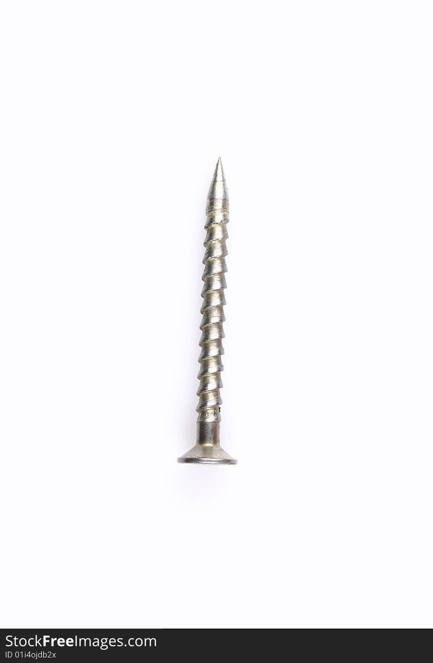 A screw isolated on white background